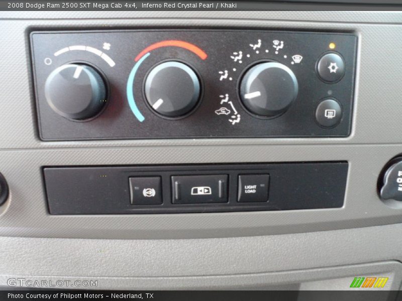 Controls of 2008 Ram 2500 SXT Mega Cab 4x4