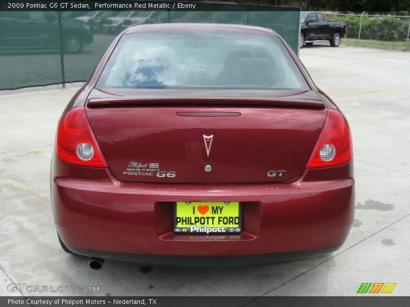 Performance Red Metallic / Ebony 2009 Pontiac G6 GT Sedan