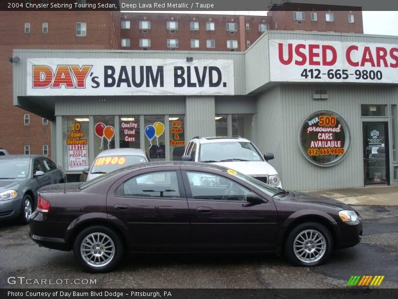 Deep Lava Red Metallic / Taupe 2004 Chrysler Sebring Touring Sedan