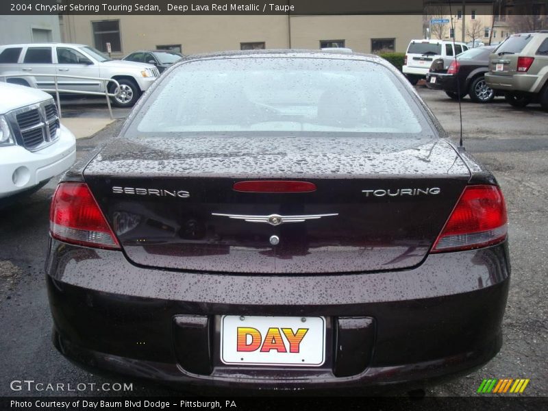 Deep Lava Red Metallic / Taupe 2004 Chrysler Sebring Touring Sedan