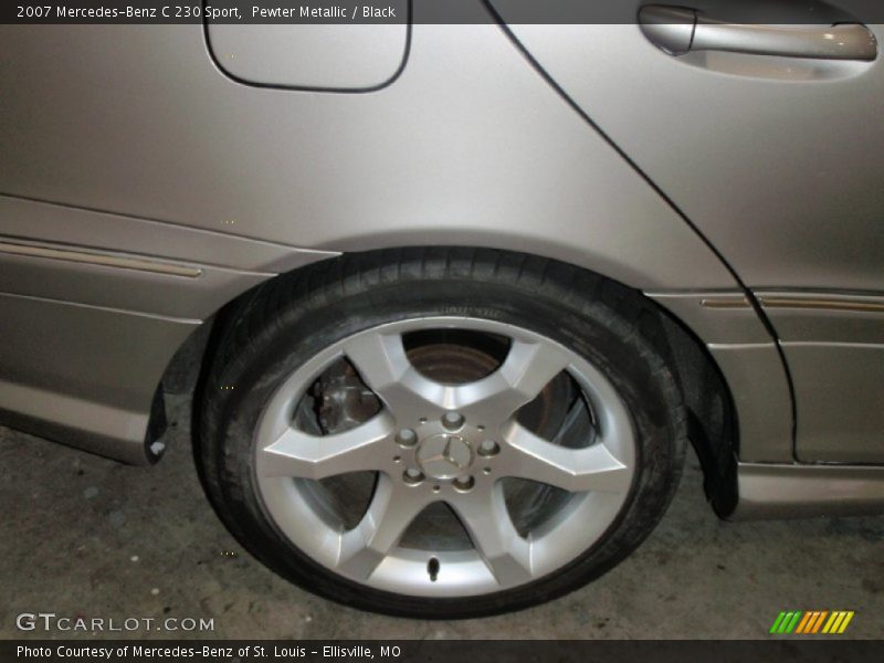 Pewter Metallic / Black 2007 Mercedes-Benz C 230 Sport