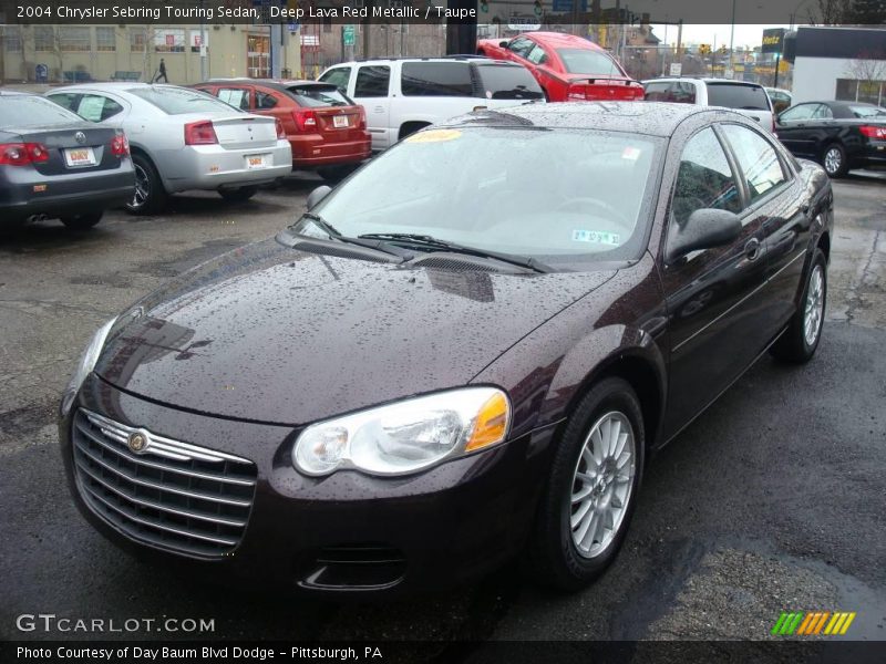 Deep Lava Red Metallic / Taupe 2004 Chrysler Sebring Touring Sedan