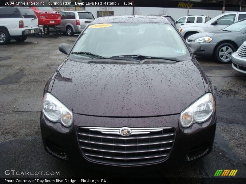 Deep Lava Red Metallic / Taupe 2004 Chrysler Sebring Touring Sedan