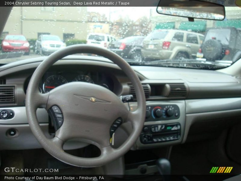 Deep Lava Red Metallic / Taupe 2004 Chrysler Sebring Touring Sedan