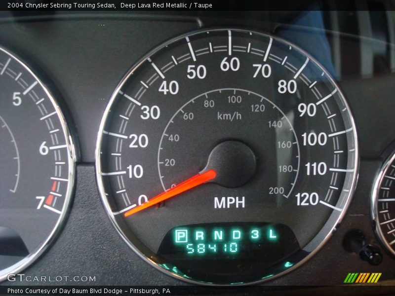 Deep Lava Red Metallic / Taupe 2004 Chrysler Sebring Touring Sedan