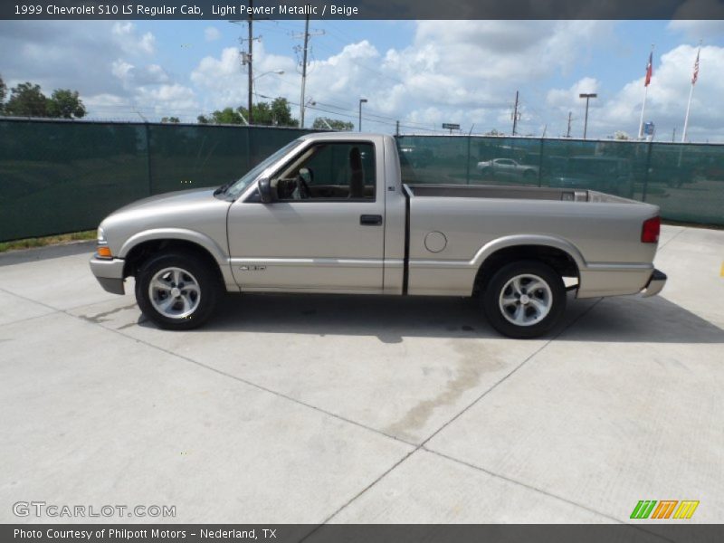 Light Pewter Metallic / Beige 1999 Chevrolet S10 LS Regular Cab