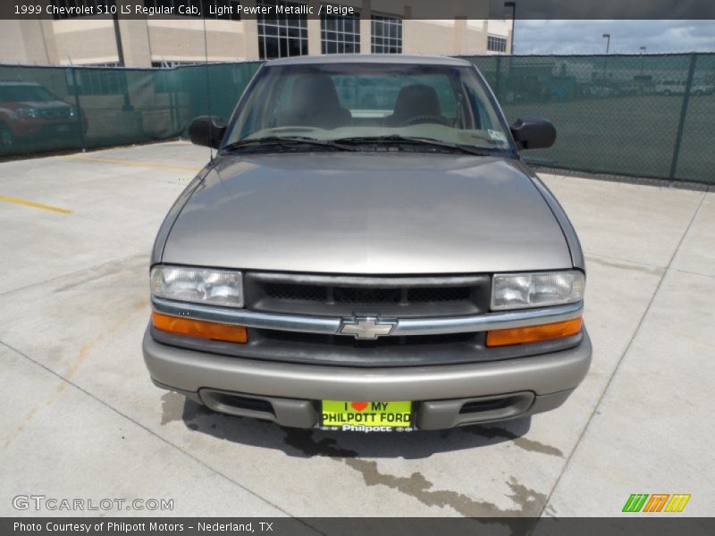 Light Pewter Metallic / Beige 1999 Chevrolet S10 LS Regular Cab