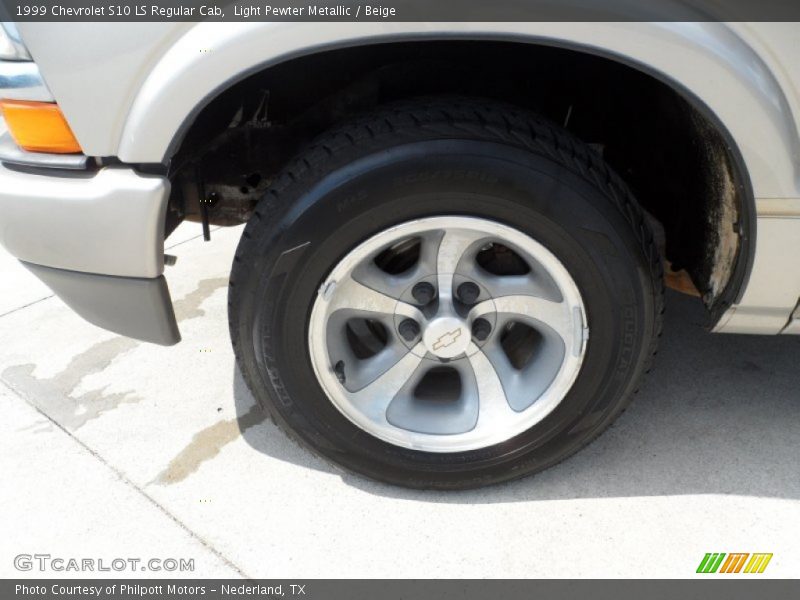 Light Pewter Metallic / Beige 1999 Chevrolet S10 LS Regular Cab
