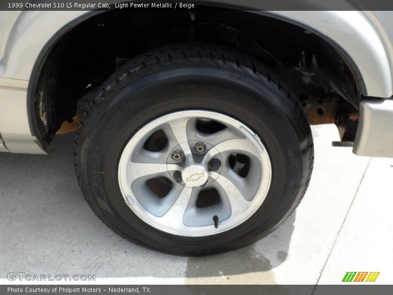 Light Pewter Metallic / Beige 1999 Chevrolet S10 LS Regular Cab