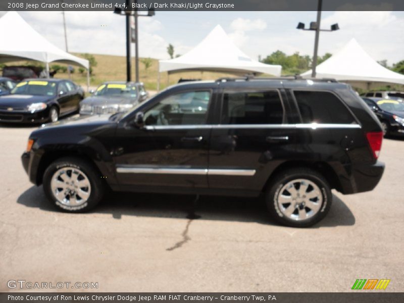 Black / Dark Khaki/Light Graystone 2008 Jeep Grand Cherokee Limited 4x4