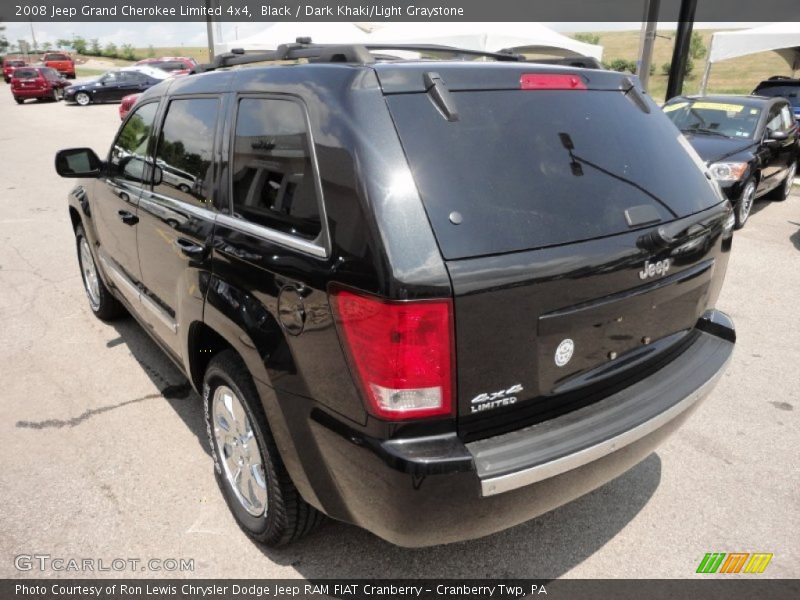 Black / Dark Khaki/Light Graystone 2008 Jeep Grand Cherokee Limited 4x4