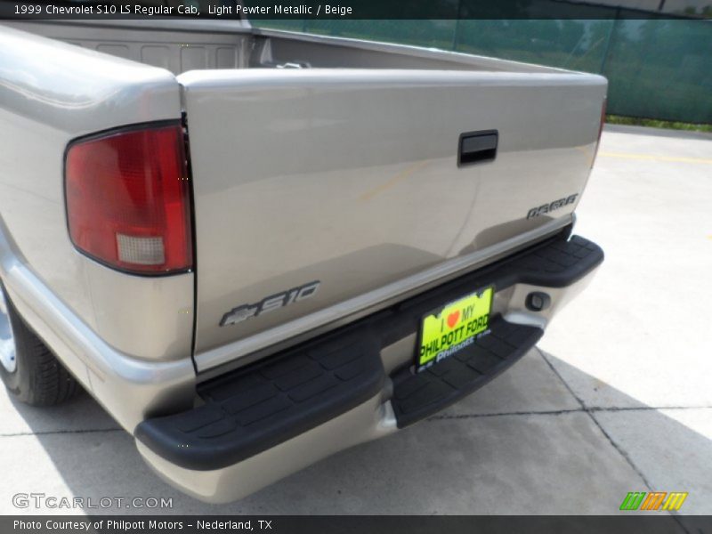 Light Pewter Metallic / Beige 1999 Chevrolet S10 LS Regular Cab