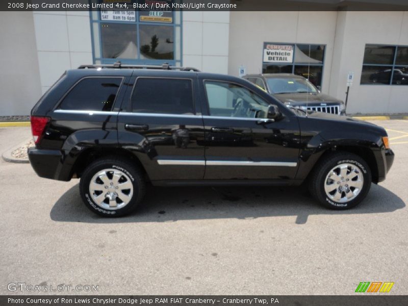Black / Dark Khaki/Light Graystone 2008 Jeep Grand Cherokee Limited 4x4