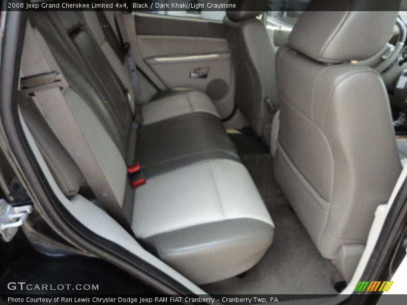 Black / Dark Khaki/Light Graystone 2008 Jeep Grand Cherokee Limited 4x4