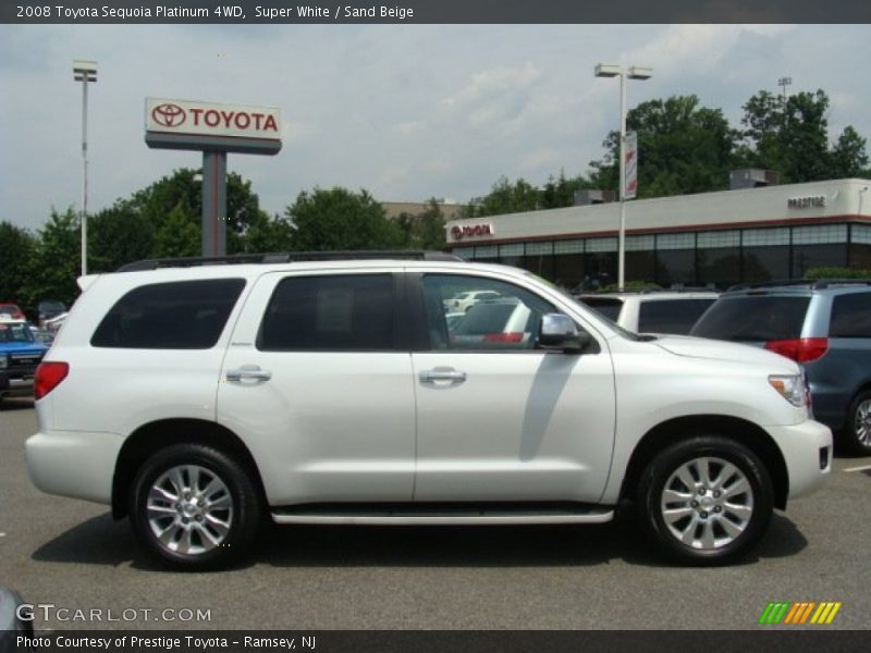 Super White / Sand Beige 2008 Toyota Sequoia Platinum 4WD