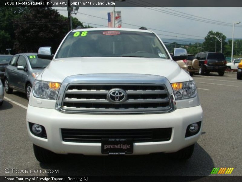 Super White / Sand Beige 2008 Toyota Sequoia Platinum 4WD
