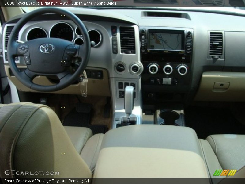 Super White / Sand Beige 2008 Toyota Sequoia Platinum 4WD