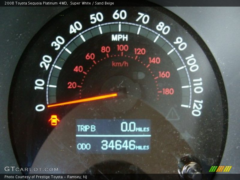 Super White / Sand Beige 2008 Toyota Sequoia Platinum 4WD