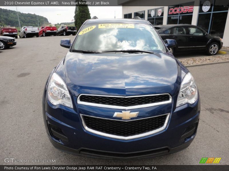 Navy Blue Metallic / Jet Black 2010 Chevrolet Equinox LT AWD