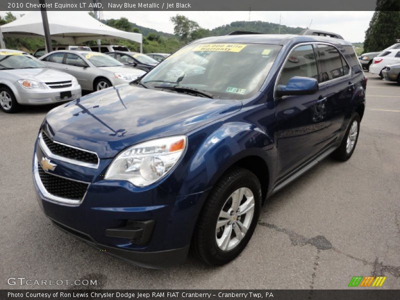 Navy Blue Metallic / Jet Black 2010 Chevrolet Equinox LT AWD