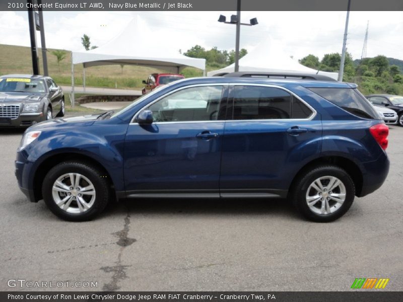 Navy Blue Metallic / Jet Black 2010 Chevrolet Equinox LT AWD