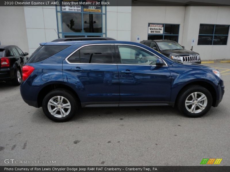 Navy Blue Metallic / Jet Black 2010 Chevrolet Equinox LT AWD