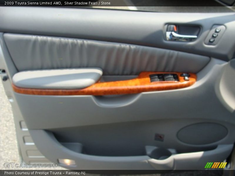 Silver Shadow Pearl / Stone 2009 Toyota Sienna Limited AWD