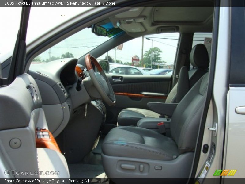 Silver Shadow Pearl / Stone 2009 Toyota Sienna Limited AWD