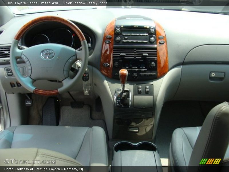 Silver Shadow Pearl / Stone 2009 Toyota Sienna Limited AWD