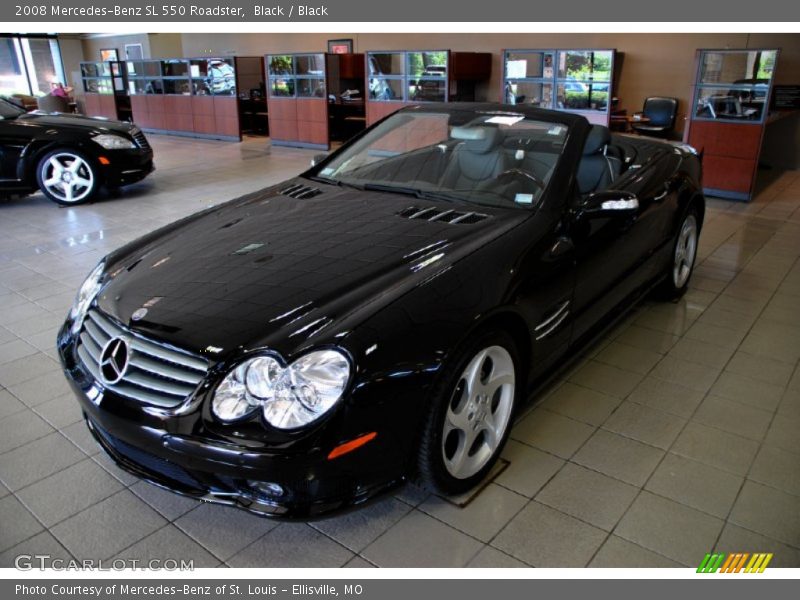 Black / Black 2008 Mercedes-Benz SL 550 Roadster
