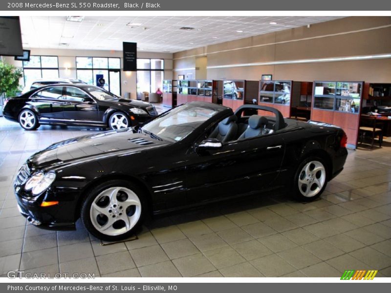 Black / Black 2008 Mercedes-Benz SL 550 Roadster