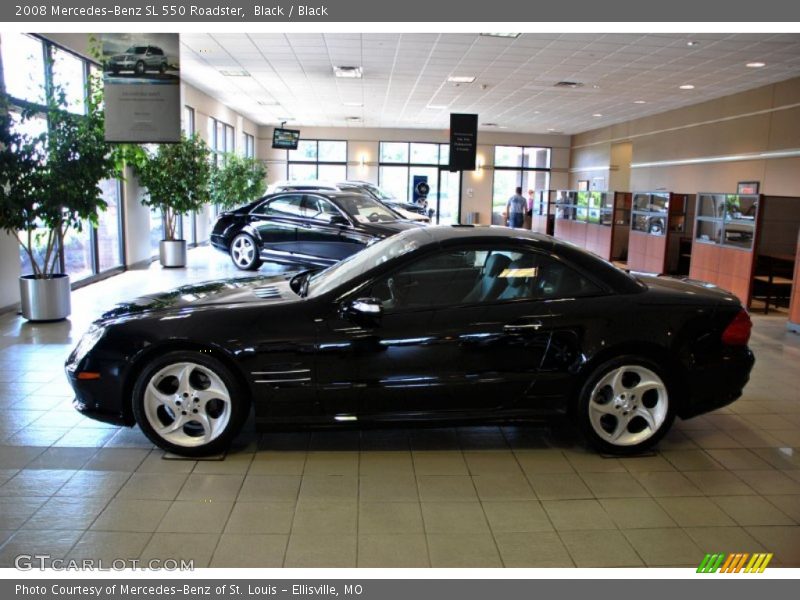 Black / Black 2008 Mercedes-Benz SL 550 Roadster