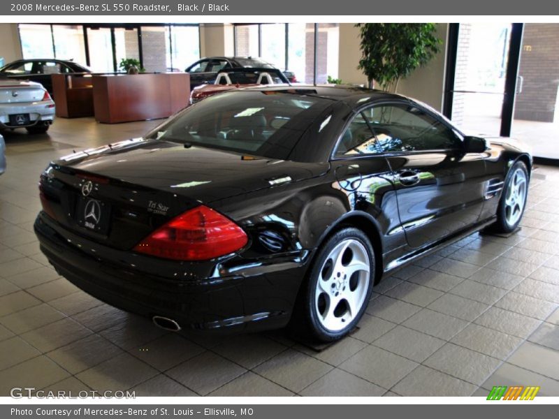 Black / Black 2008 Mercedes-Benz SL 550 Roadster