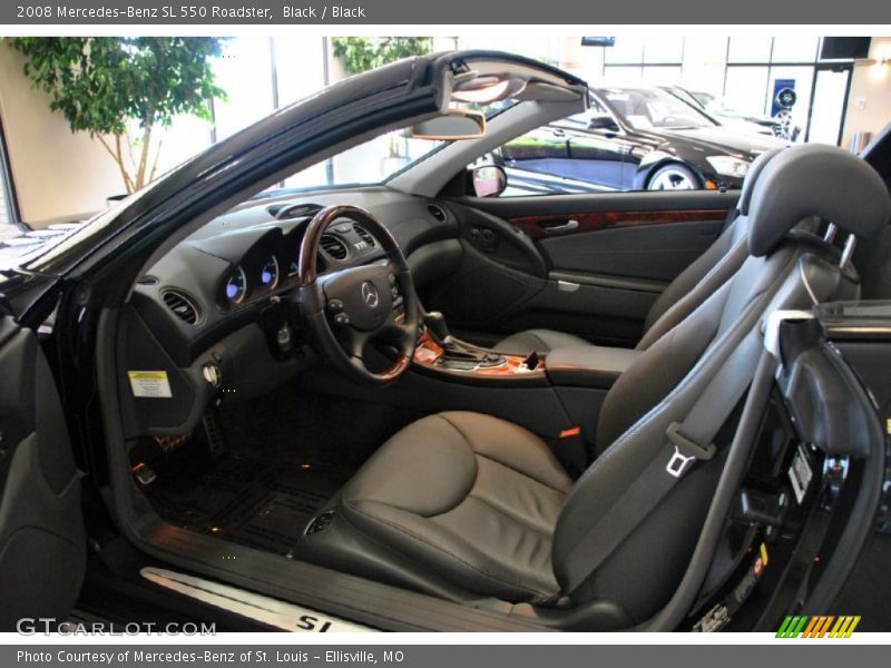 Black / Black 2008 Mercedes-Benz SL 550 Roadster