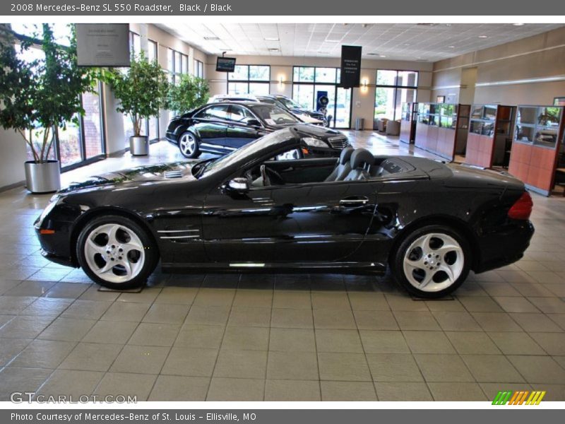 Black / Black 2008 Mercedes-Benz SL 550 Roadster