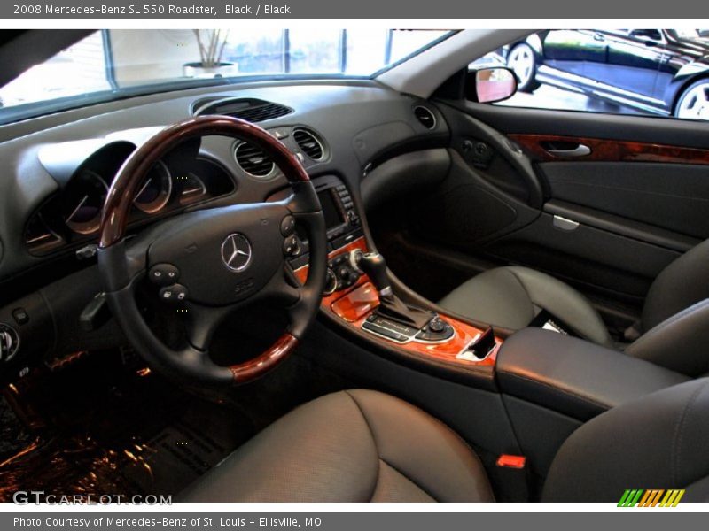 Black / Black 2008 Mercedes-Benz SL 550 Roadster