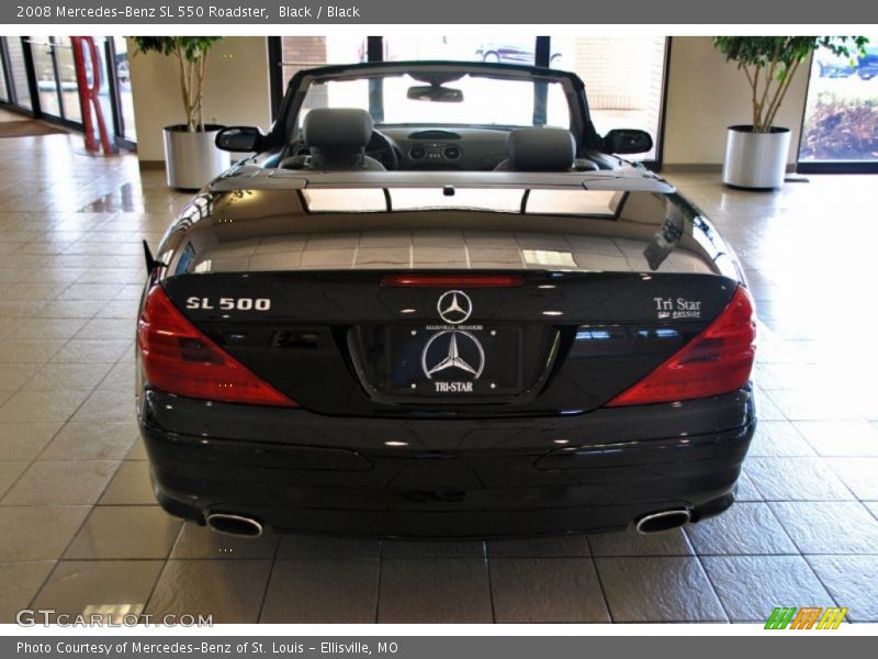 Black / Black 2008 Mercedes-Benz SL 550 Roadster