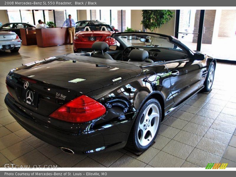 Black / Black 2008 Mercedes-Benz SL 550 Roadster