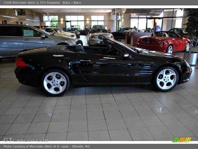 Black / Black 2008 Mercedes-Benz SL 550 Roadster