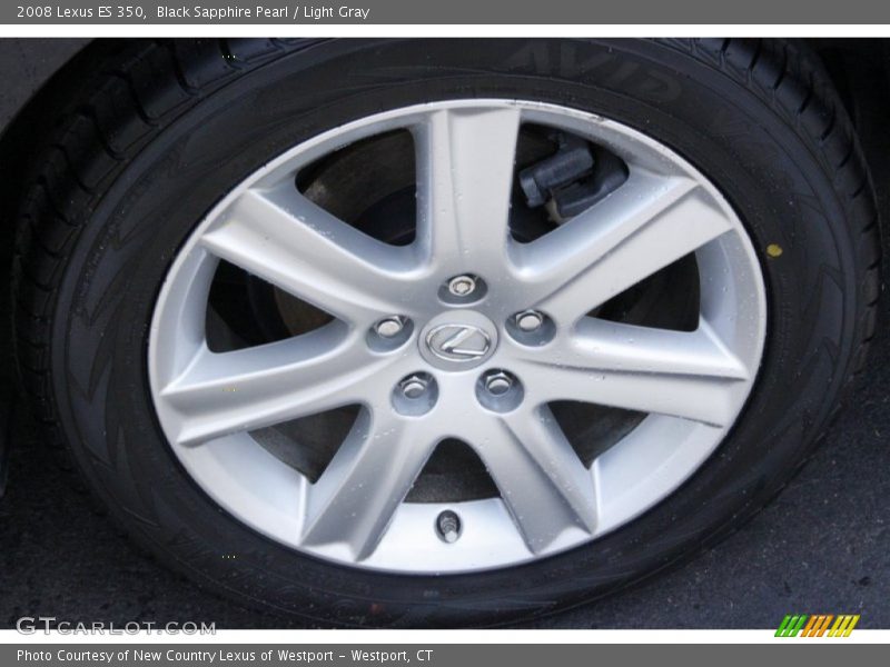 Black Sapphire Pearl / Light Gray 2008 Lexus ES 350