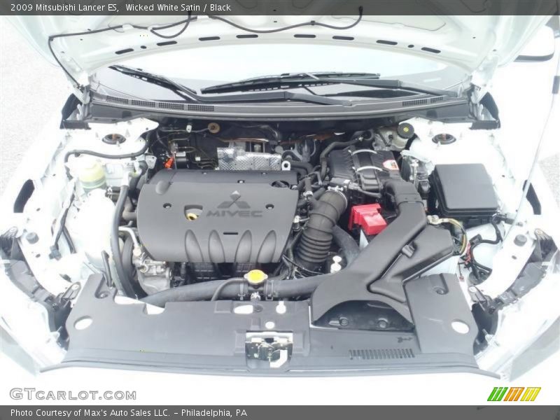 Wicked White Satin / Black 2009 Mitsubishi Lancer ES