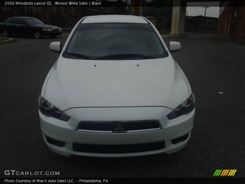Wicked White Satin / Black 2009 Mitsubishi Lancer ES