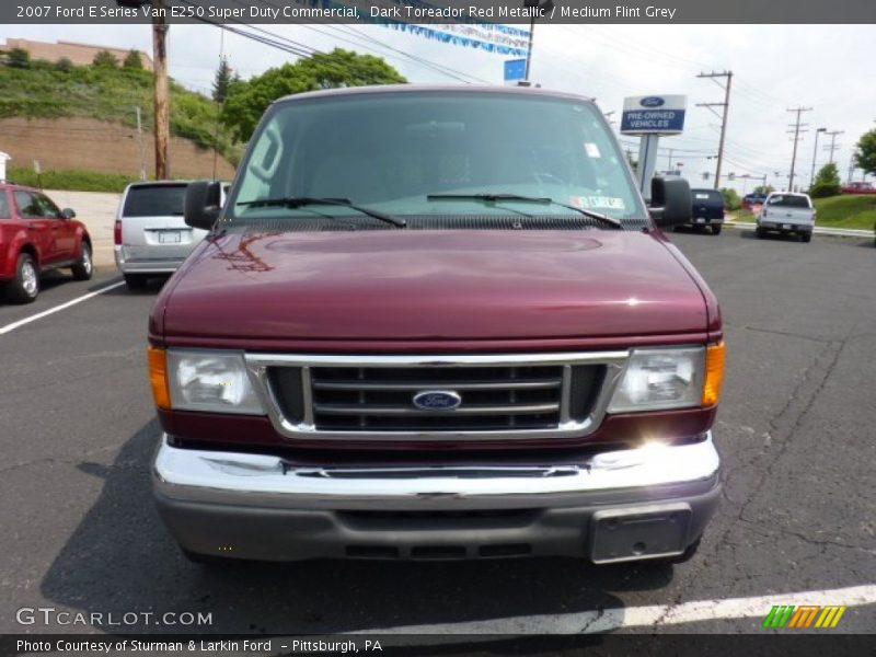 Dark Toreador Red Metallic / Medium Flint Grey 2007 Ford E Series Van E250 Super Duty Commercial