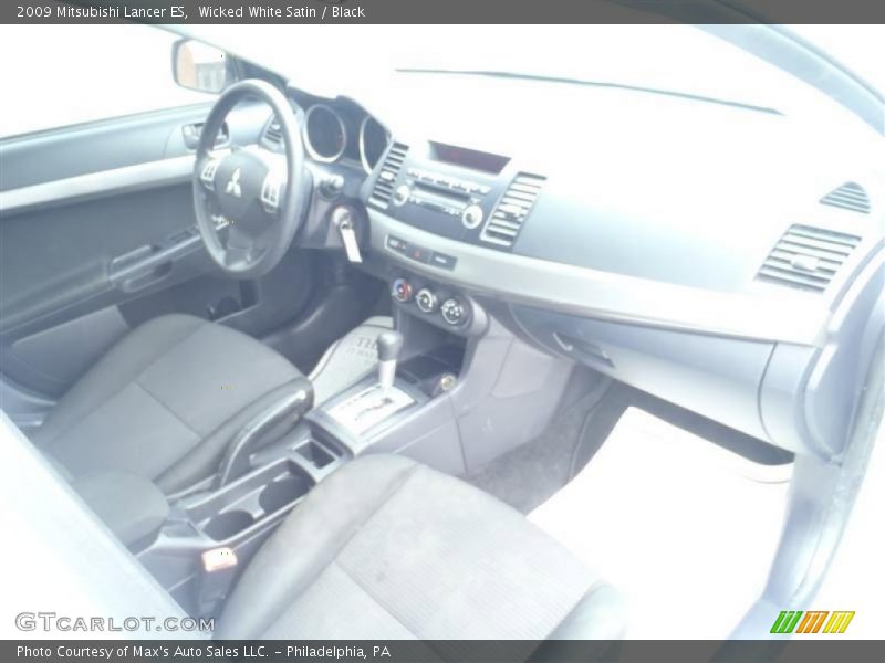 Wicked White Satin / Black 2009 Mitsubishi Lancer ES