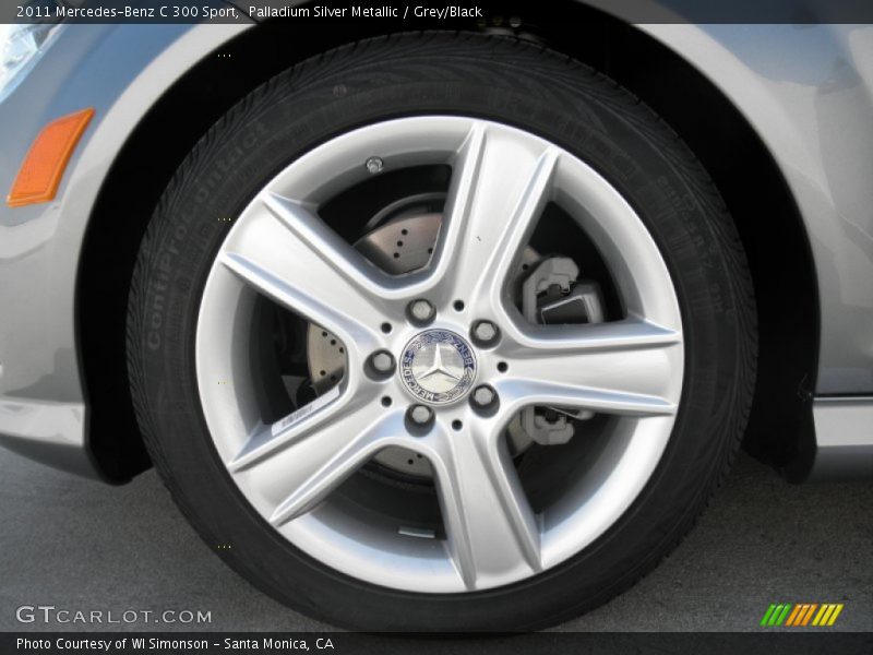 Palladium Silver Metallic / Grey/Black 2011 Mercedes-Benz C 300 Sport