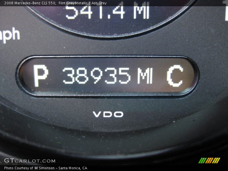 Flint Grey Metallic / Ash Grey 2008 Mercedes-Benz CLS 550