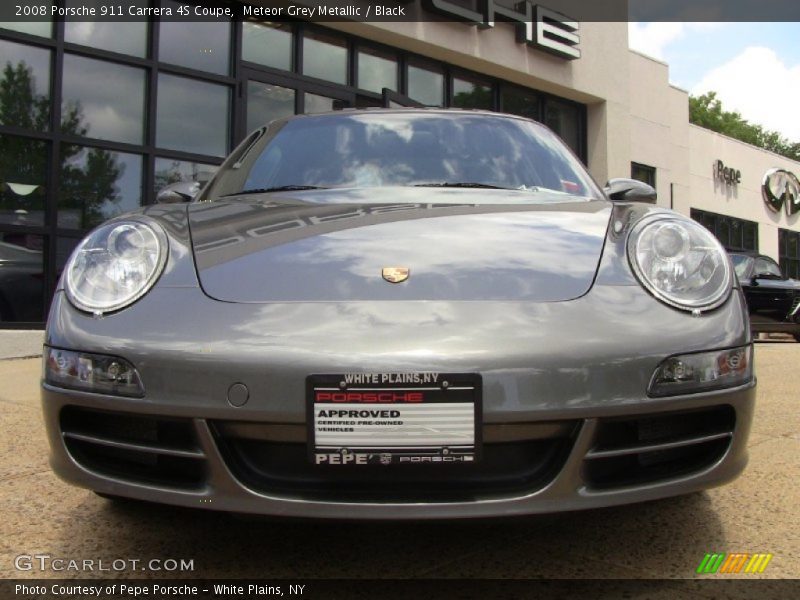 Meteor Grey Metallic / Black 2008 Porsche 911 Carrera 4S Coupe