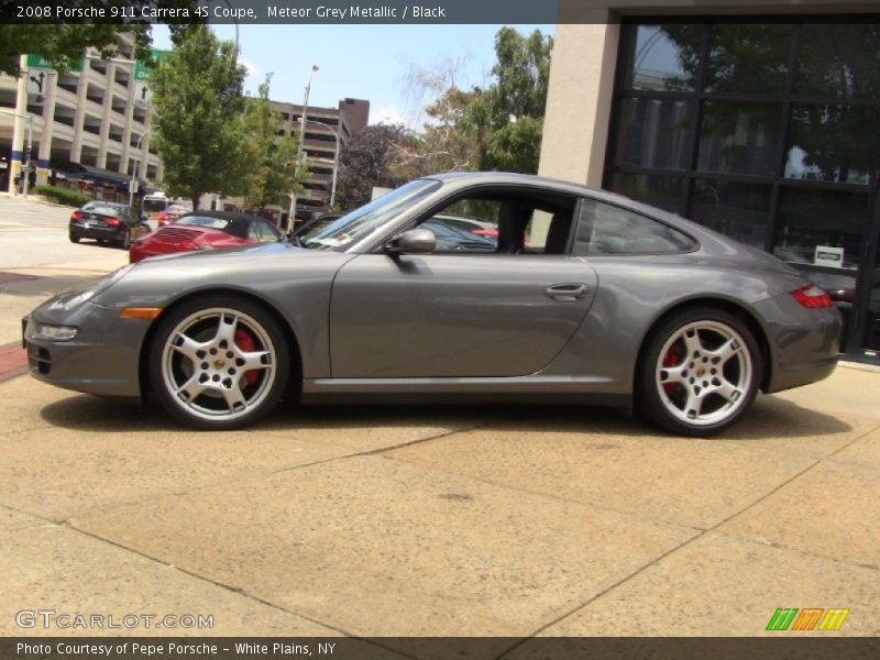 Meteor Grey Metallic / Black 2008 Porsche 911 Carrera 4S Coupe