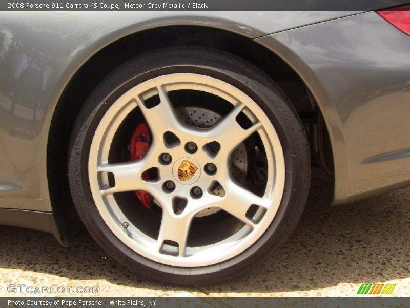 Meteor Grey Metallic / Black 2008 Porsche 911 Carrera 4S Coupe