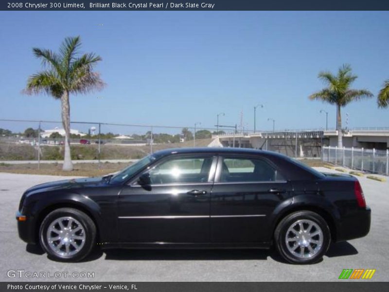 Brilliant Black Crystal Pearl / Dark Slate Gray 2008 Chrysler 300 Limited